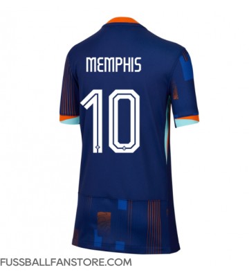 Niederlande Memphis Depay #10 Replik Auswärtstrikot Damen EM 2024 Kurzarm